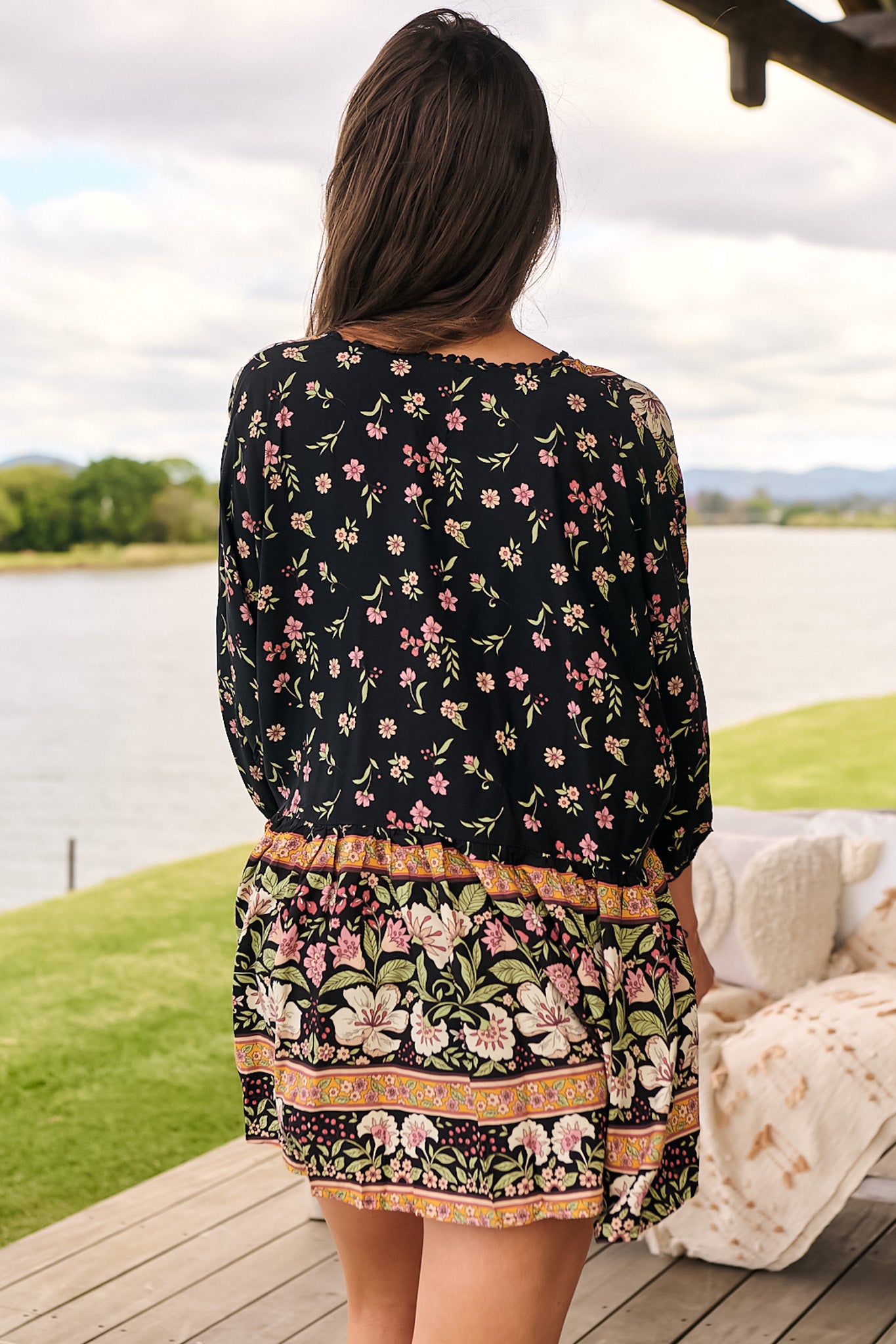 InfinityCrochet | Smok-Top mit Eternity-Print