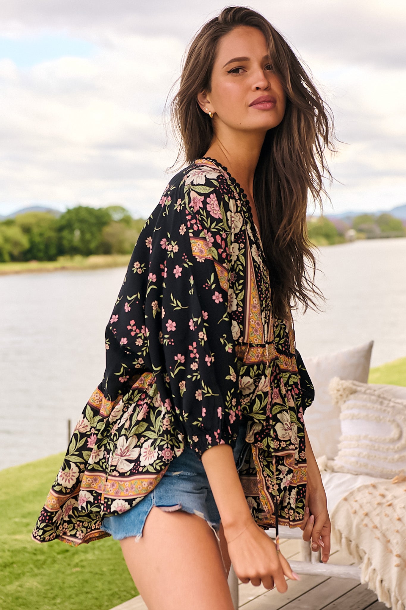 InfinityCrochet | Smok-Top mit Eternity-Print