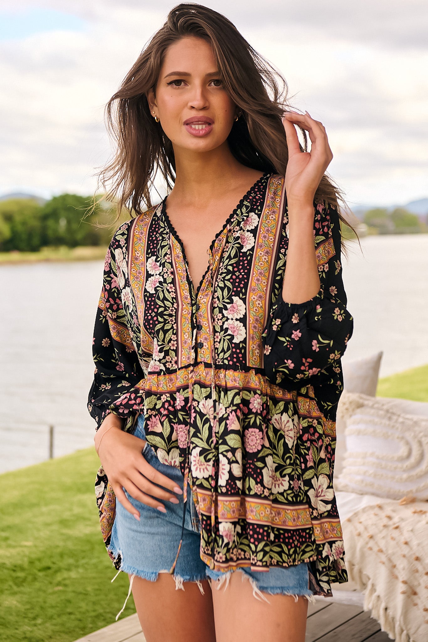 InfinityCrochet | Smok-Top mit Eternity-Print