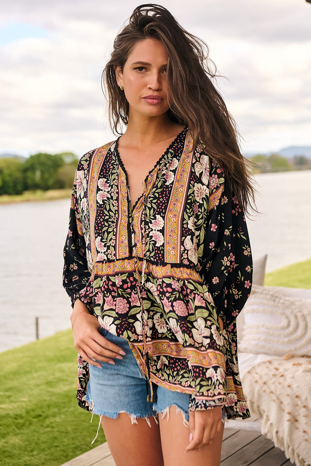 InfinityCrochet | Smok-Top mit Eternity-Print