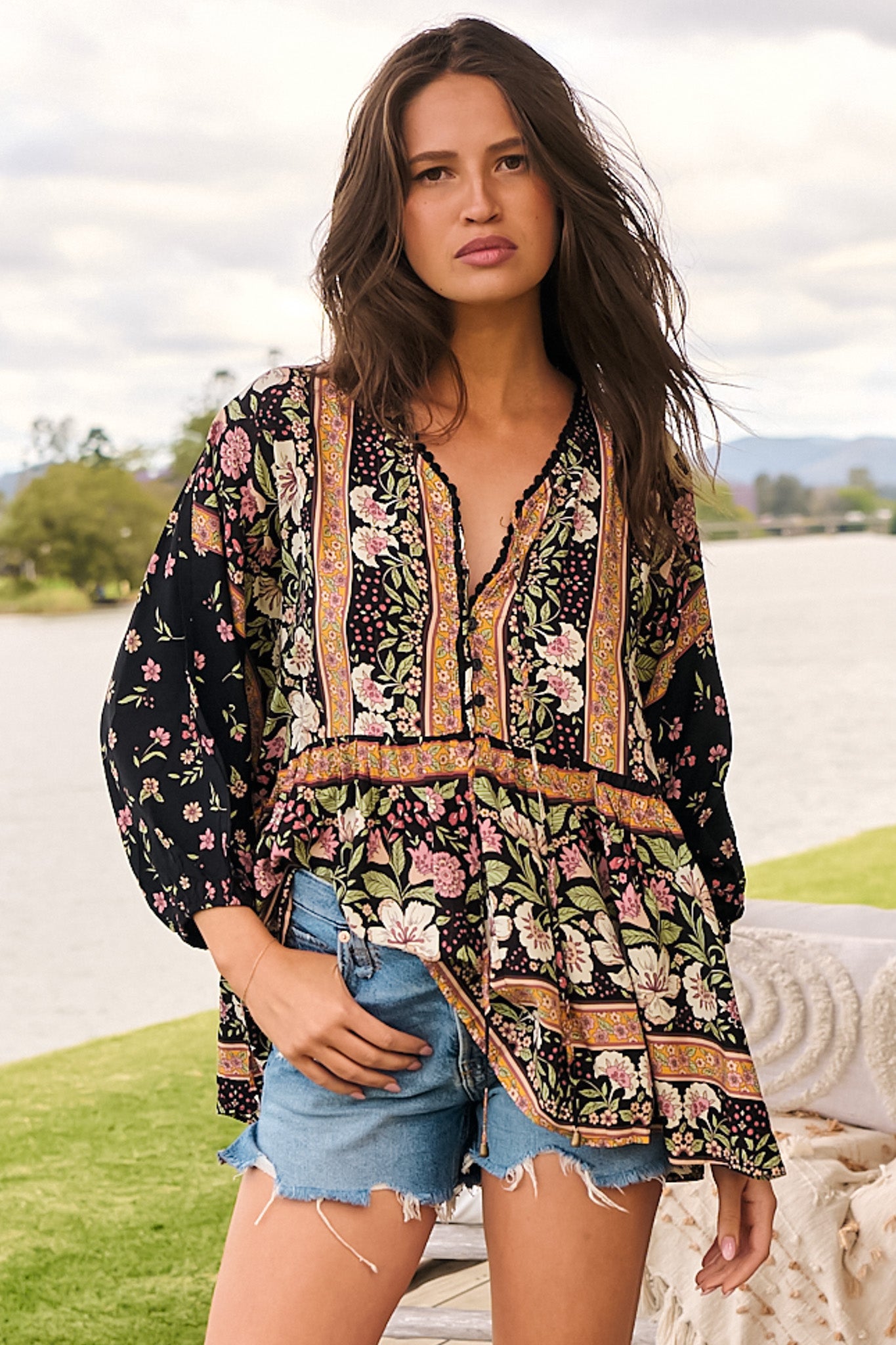 InfinityCrochet | Smok-Top mit Eternity-Print