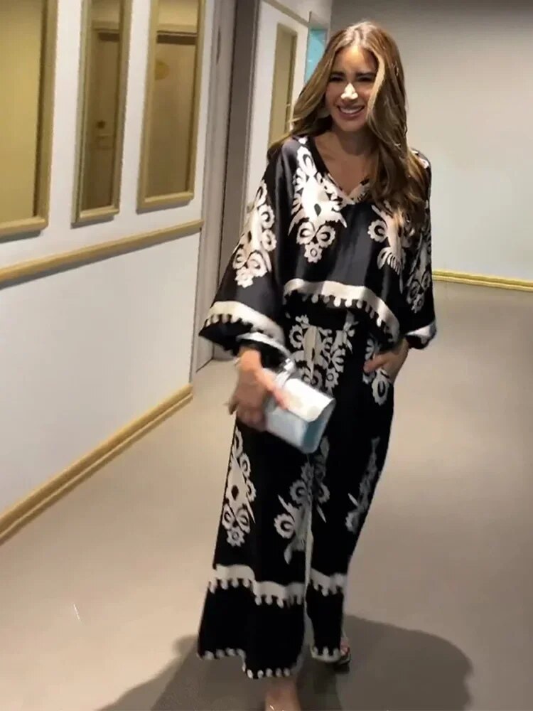 BohoEleganz | Boho-Chic Zweiteiler mit Ethno-Print
