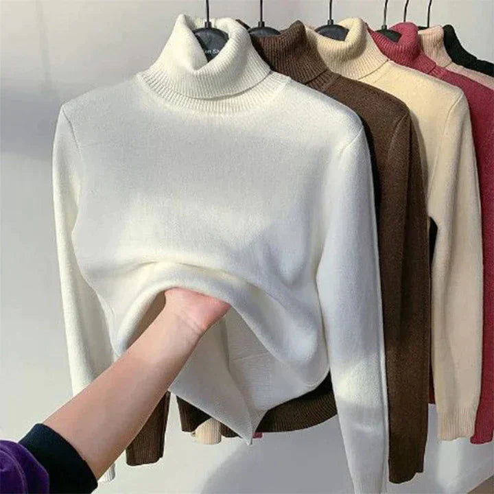 GemütlicherRollkragen | Weicher Rollkragenpullover mit warmer Fleece-Innenseite
