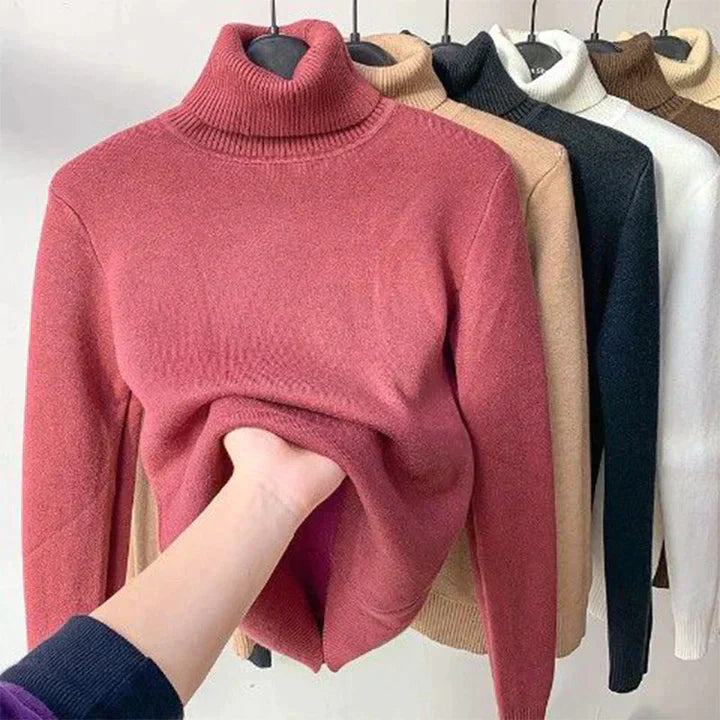 GemütlicherRollkragen | Weicher Rollkragenpullover mit warmer Fleece-Innenseite