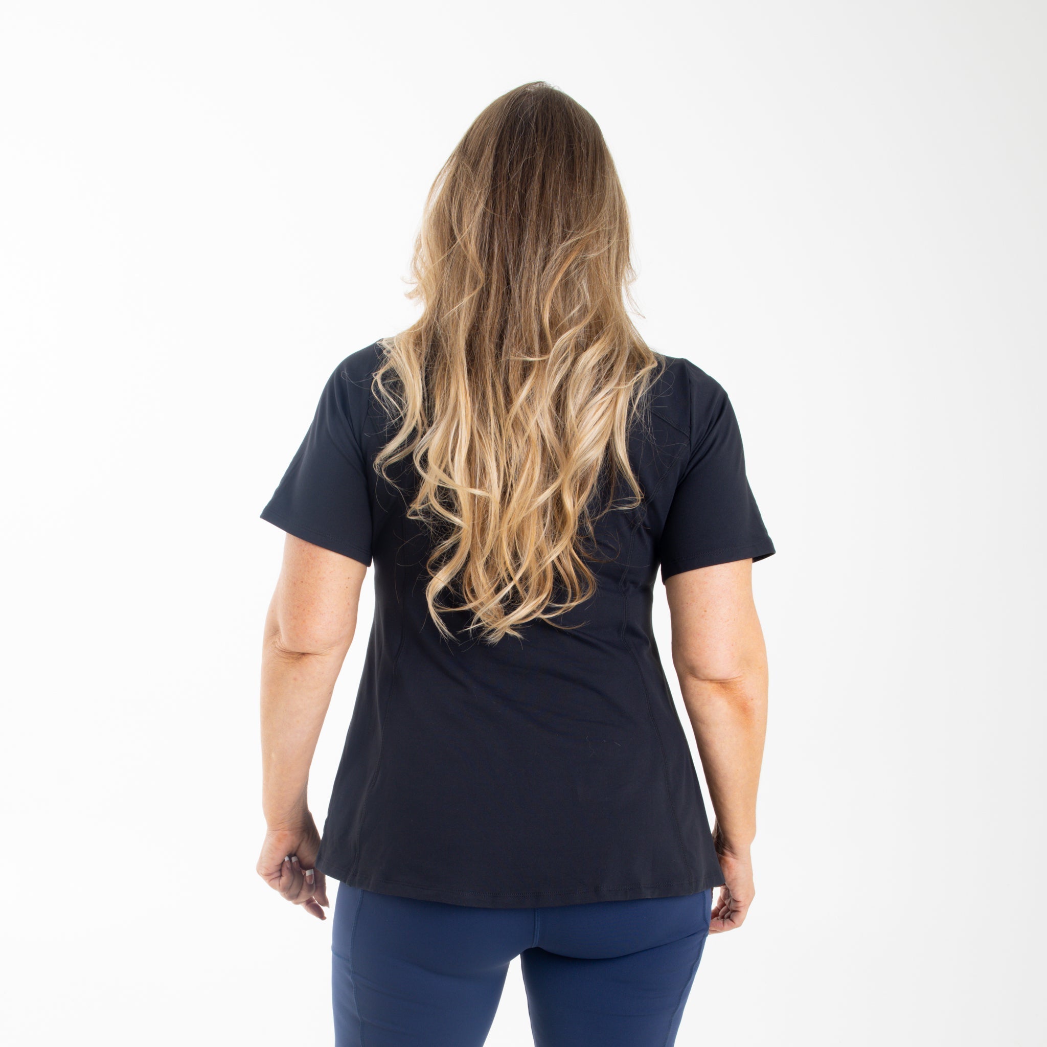 KomfortWear | Damen V-Ausschnitt Kurzarm Tunika-Shirt