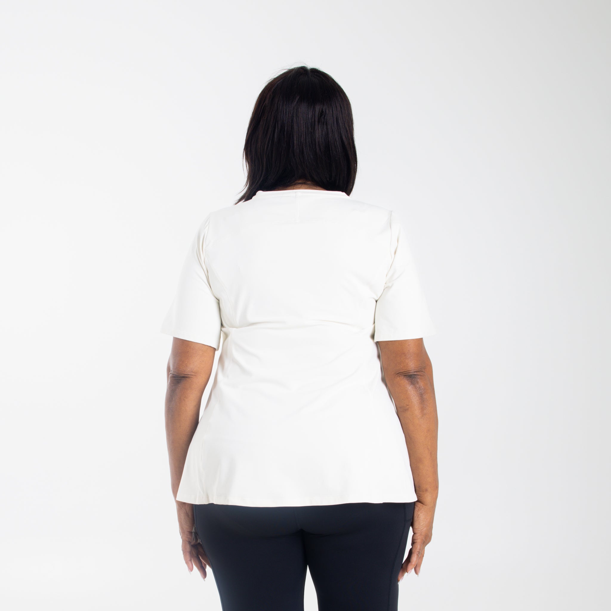 KomfortWear | Damen V-Ausschnitt Kurzarm Tunika-Shirt