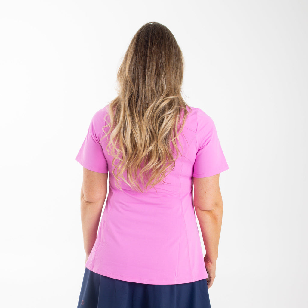 KomfortWear | Damen V-Ausschnitt Kurzarm Tunika-Shirt