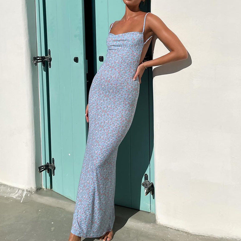 BlumenLust | Elegantes Rückenträger-Kleid mit Sommer-Print