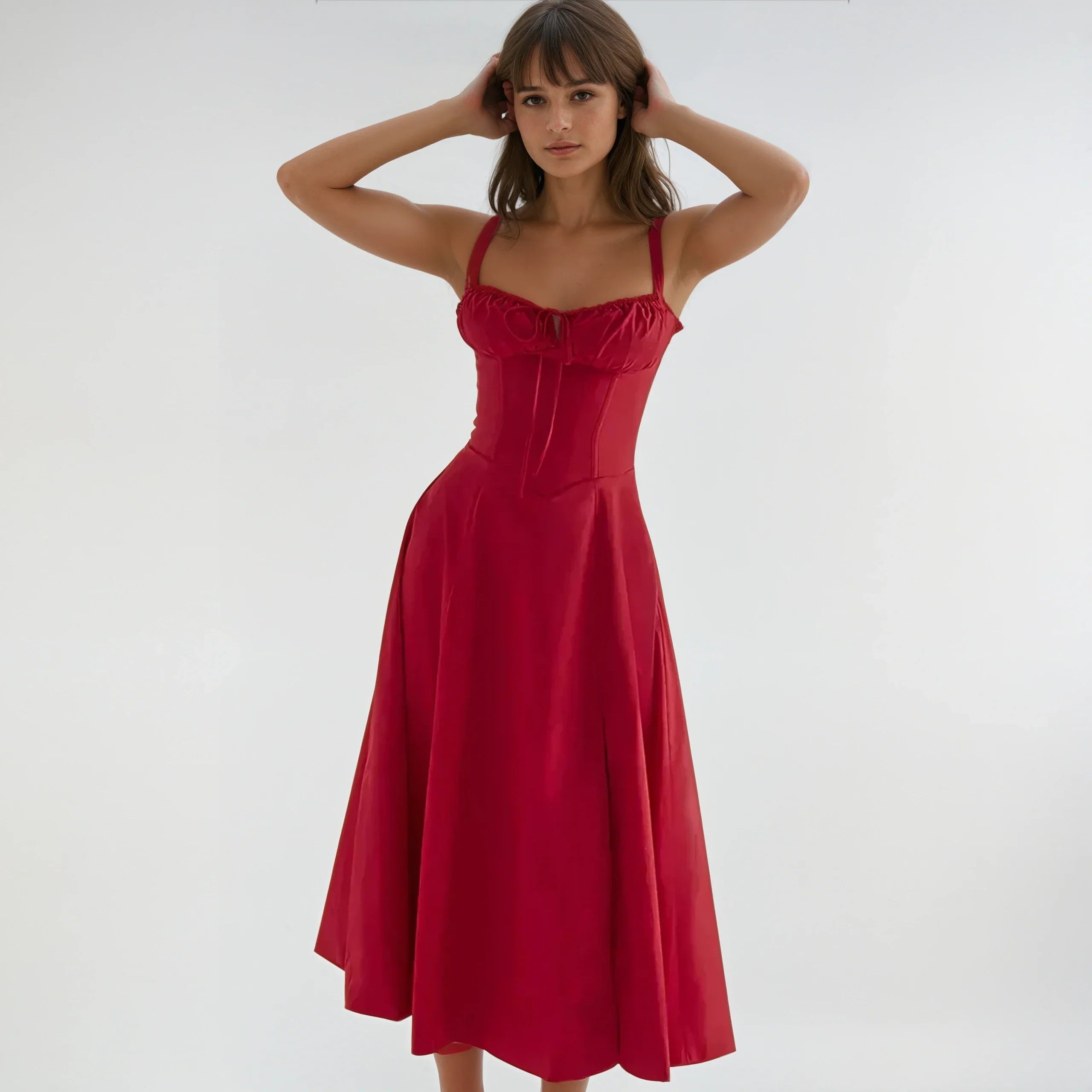 AnmutLux | Elegantes Korsagenkleid mit Figurbetonter Silhouette