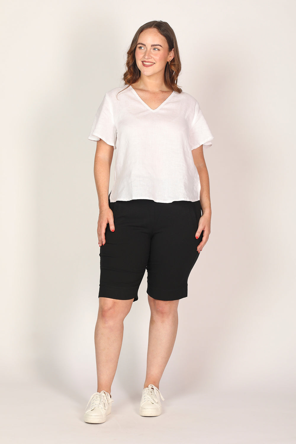 KomfortFit | Bequeme Stretch-Capri-Kurze Hosen mit elastischem Bund