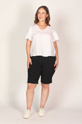 KomfortFit | Bequeme Stretch-Capri-Kurze Hosen mit elastischem Bund