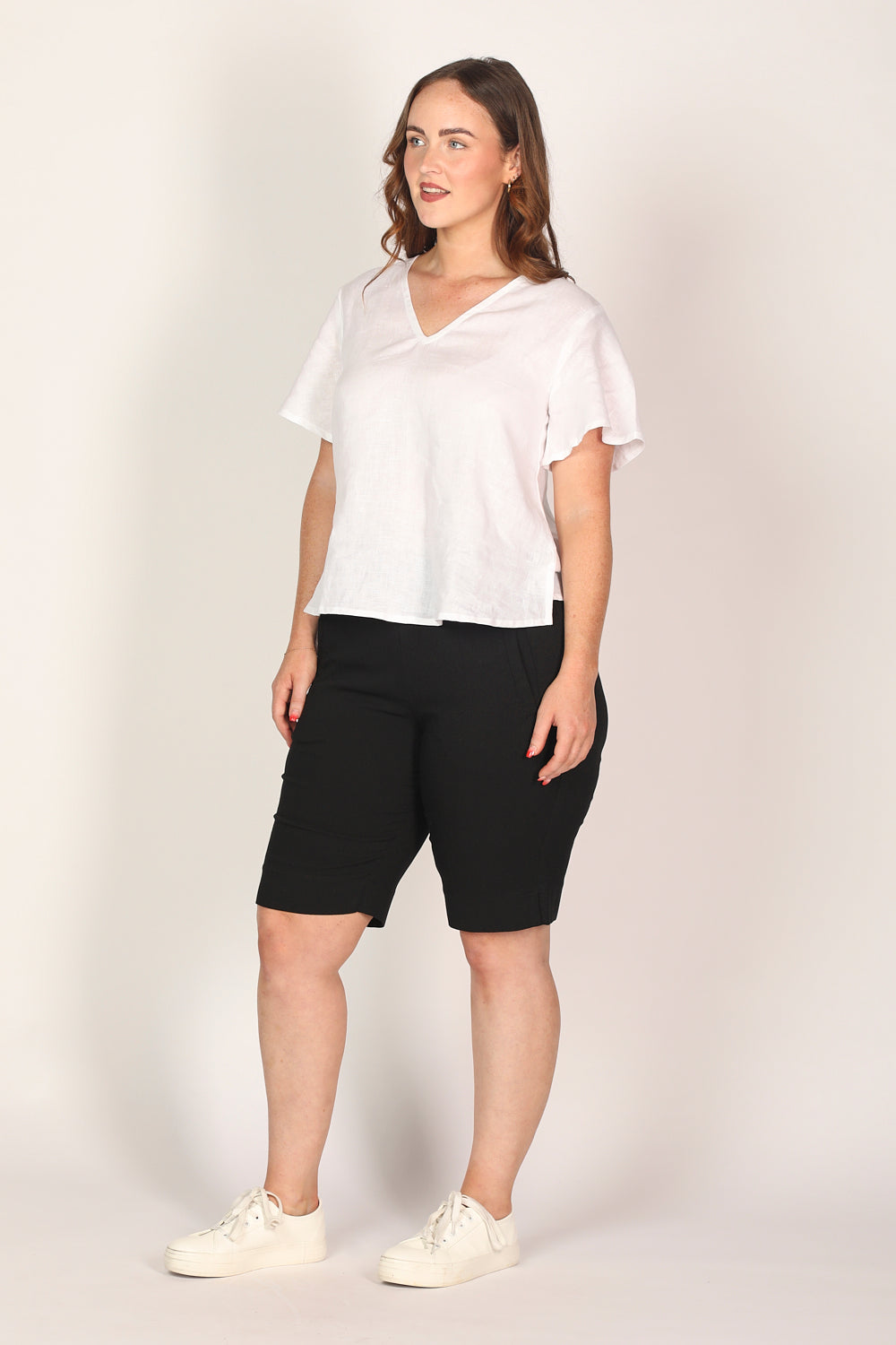 KomfortFit | Bequeme Stretch-Capri-Kurze Hosen mit elastischem Bund