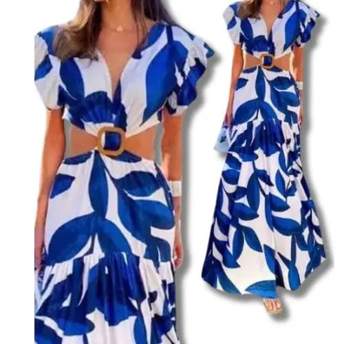 FloralAllure | Langes Blumenkleid