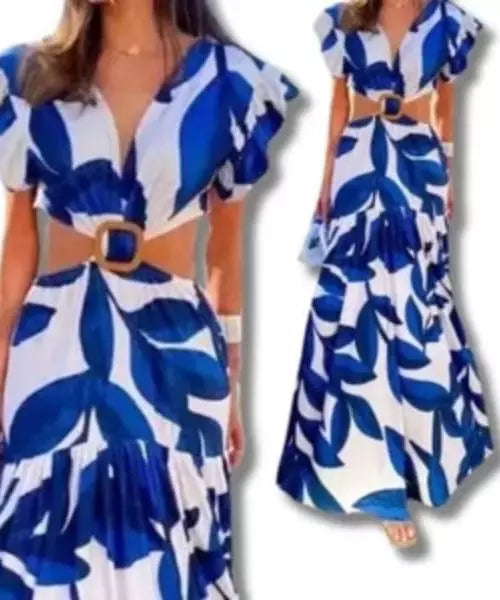 FloralAllure | Langes Blumenkleid