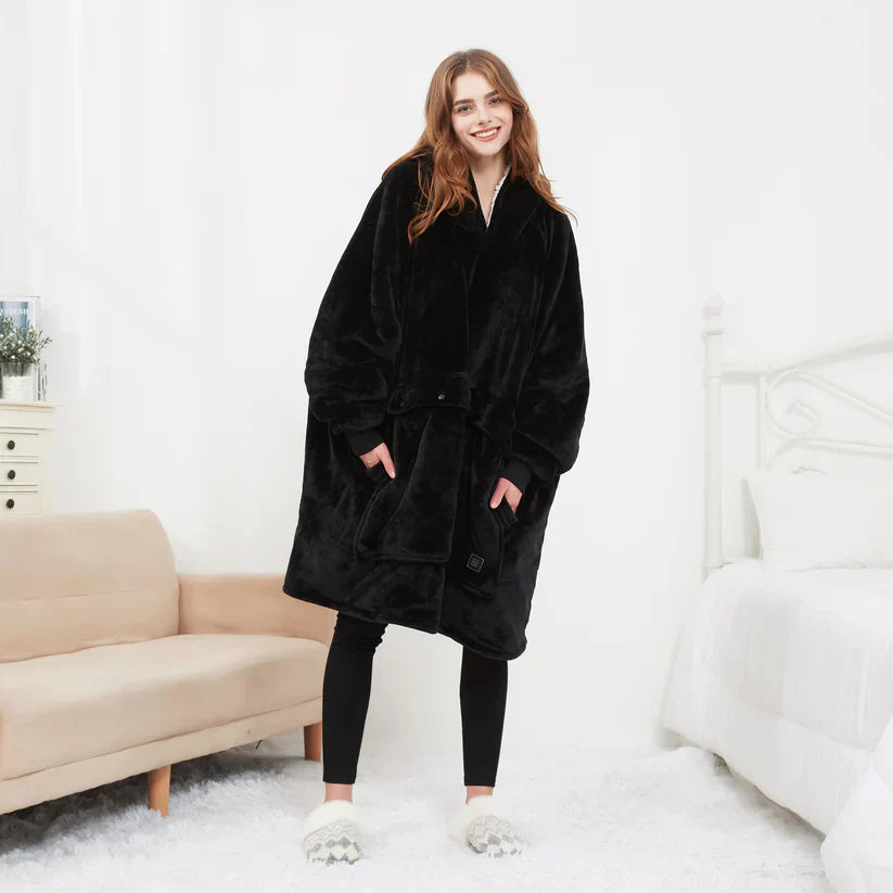 WärmUmarmung | Oversized Sherpa Hoodie mit Großem Taschen