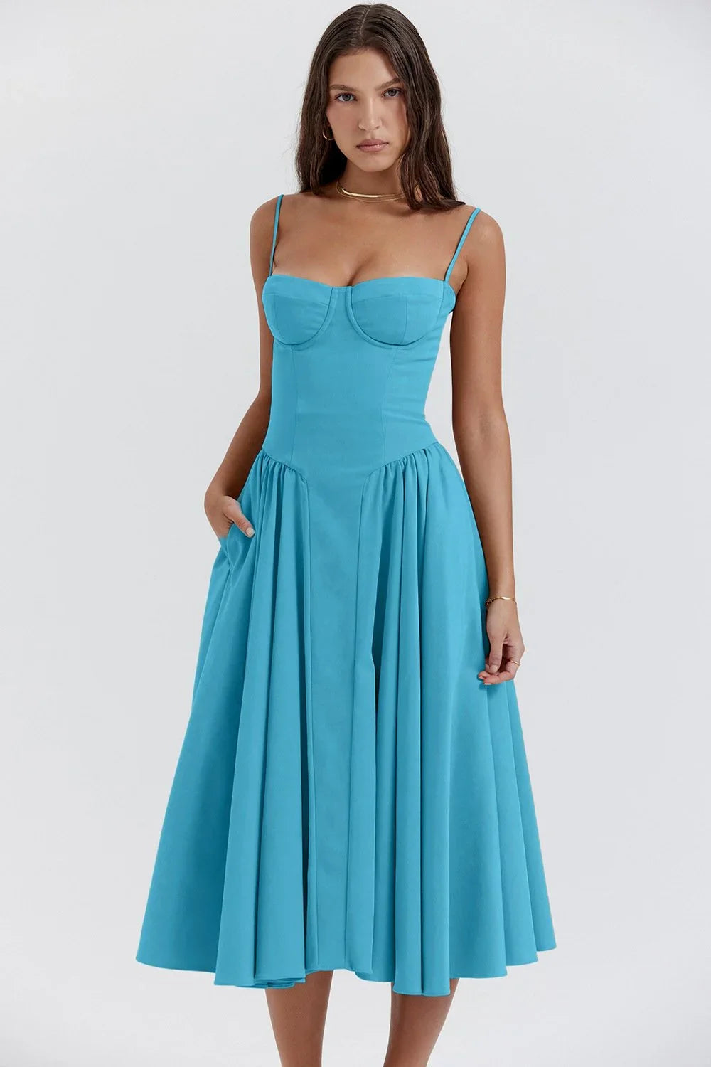 KorsetTraum | Ärmelloses Midi-Kleid mit Figurformender Passform