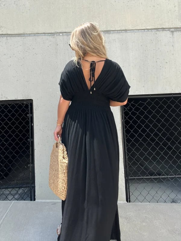 LuxeBreeze | Geschlitztes Maxikleid