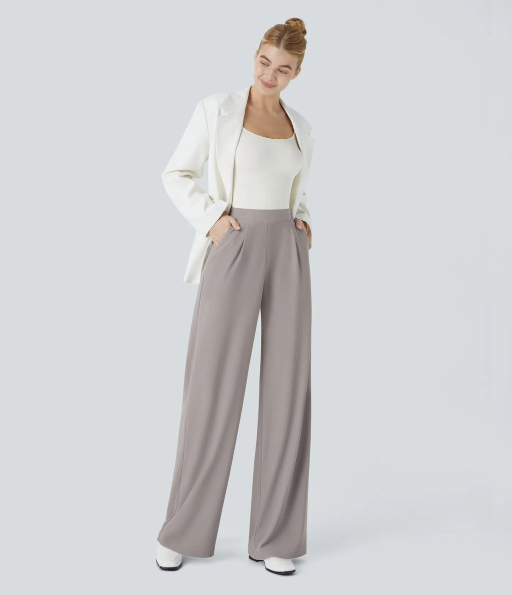 FitSkulpt | High-Waist Work-Hosen mit Seitentaschen