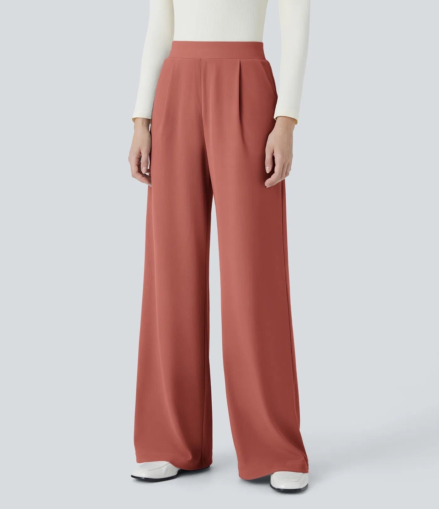 FitSkulpt | High-Waist Work-Hosen mit Seitentaschen