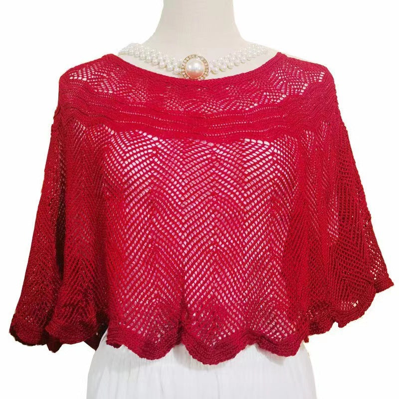 StrickGlanz | Luftiges Strick-Cape für Elegante Outfits