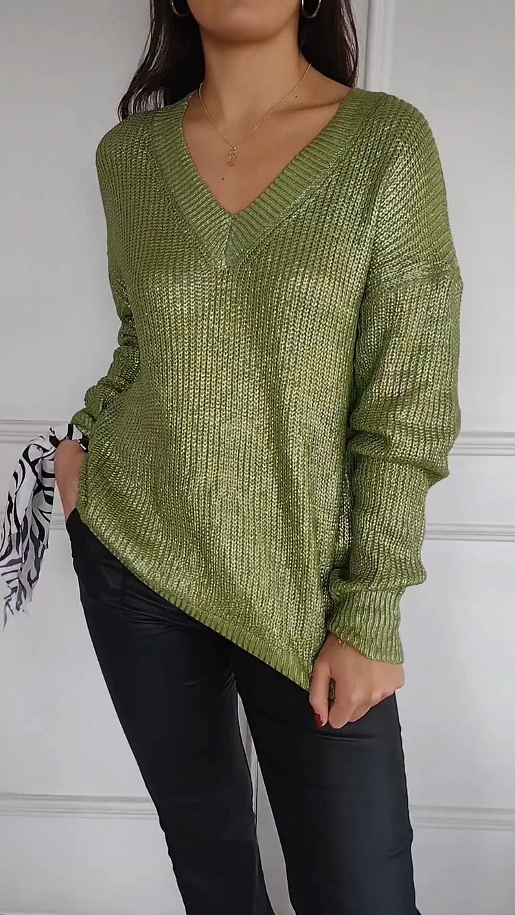 GildedGrace | Langarm-Top mit Goldprägung