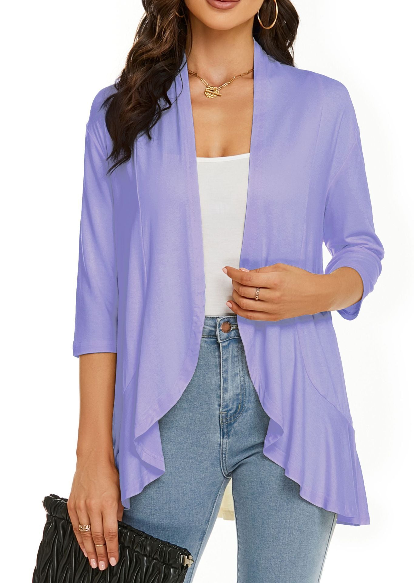 SanfterFluss | Damen Leichter Open Front Cardigan für Jeden Anlass