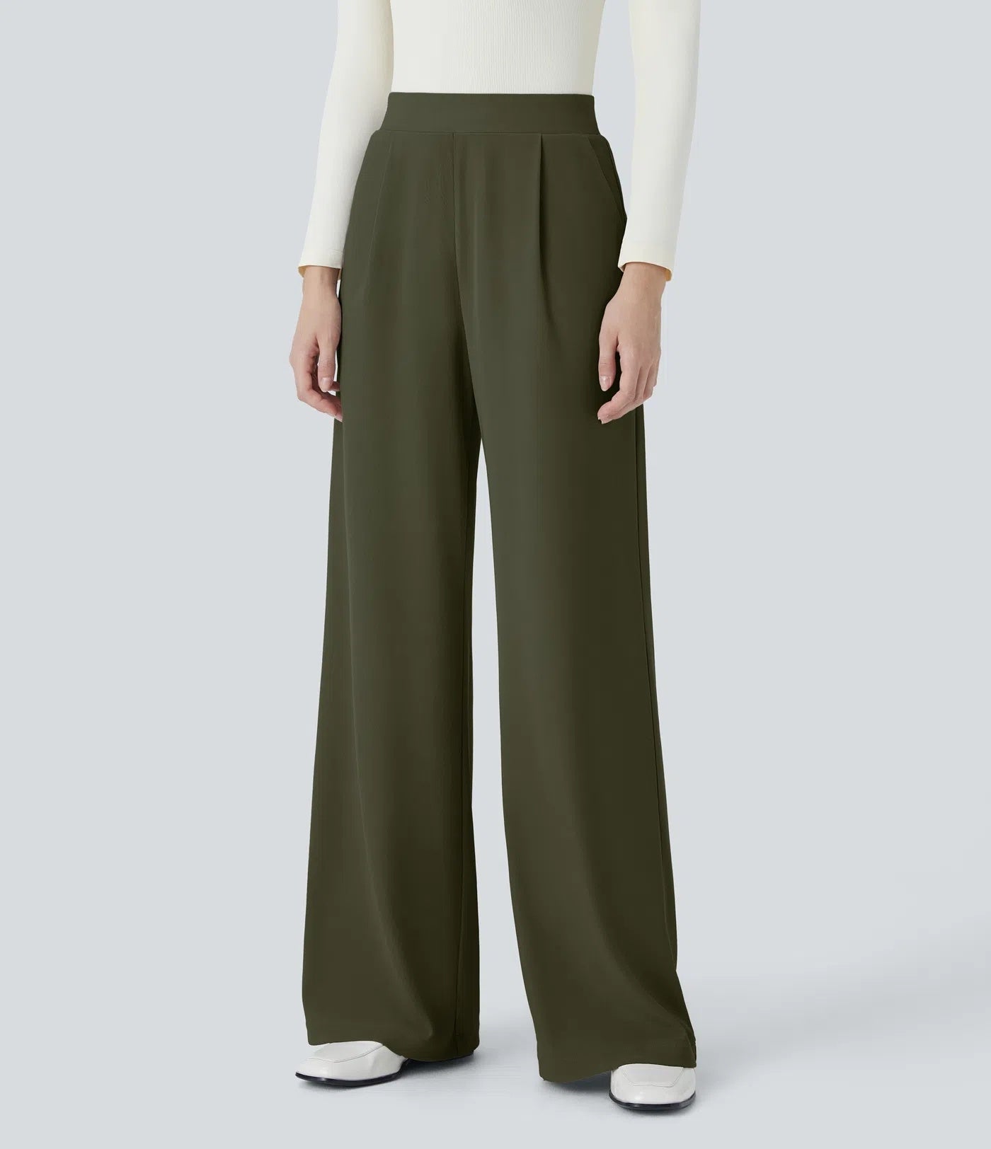 FitSkulpt | High-Waist Work-Hosen mit Seitentaschen