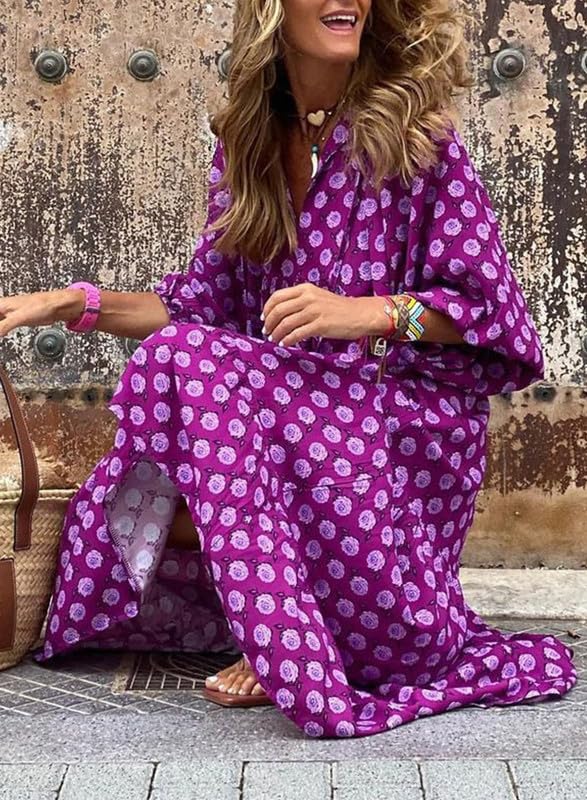BrisenEleganz | Boho Maxikleid mit Ethno-Print
