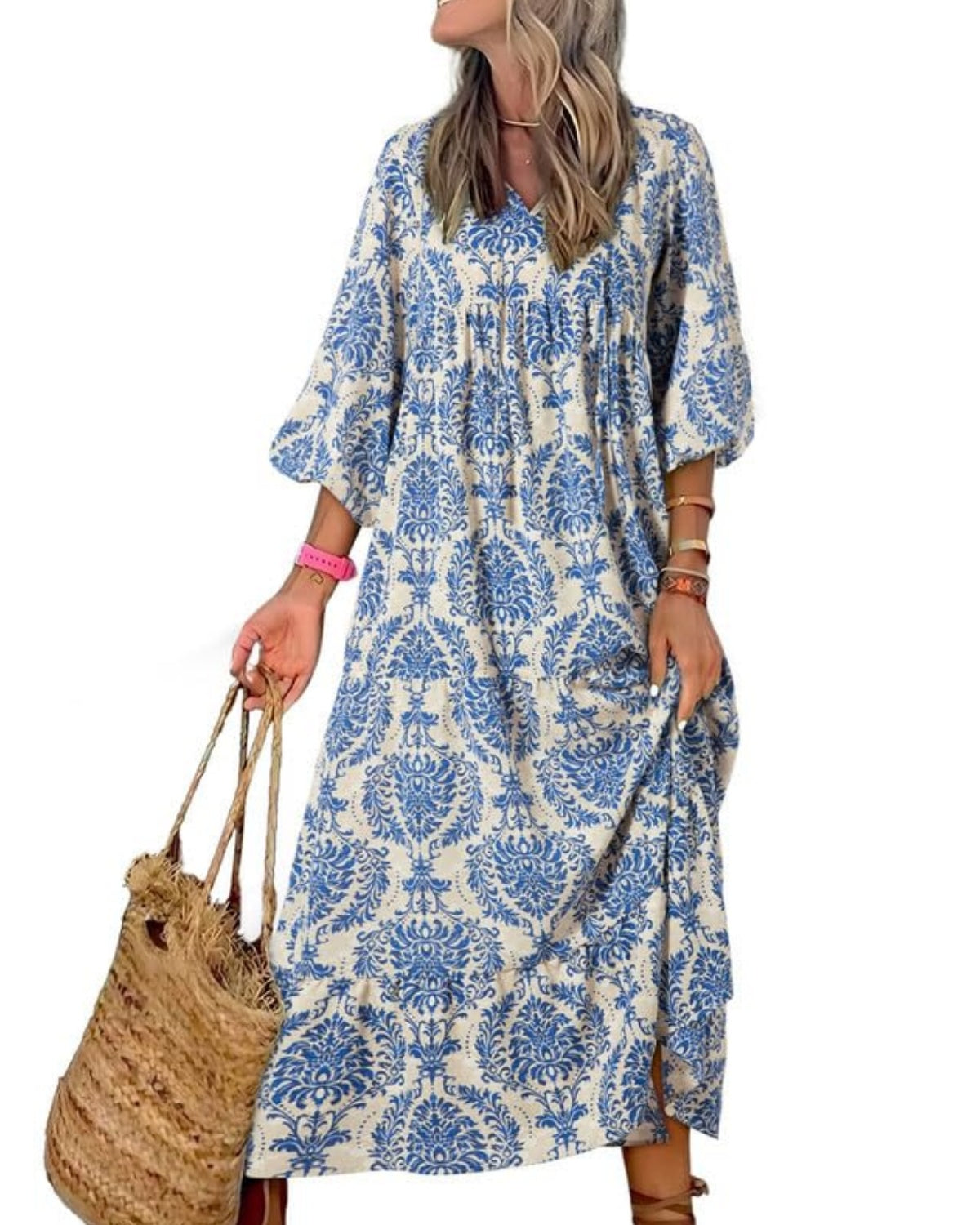 BrisenEleganz | Boho Maxikleid mit Ethno-Print