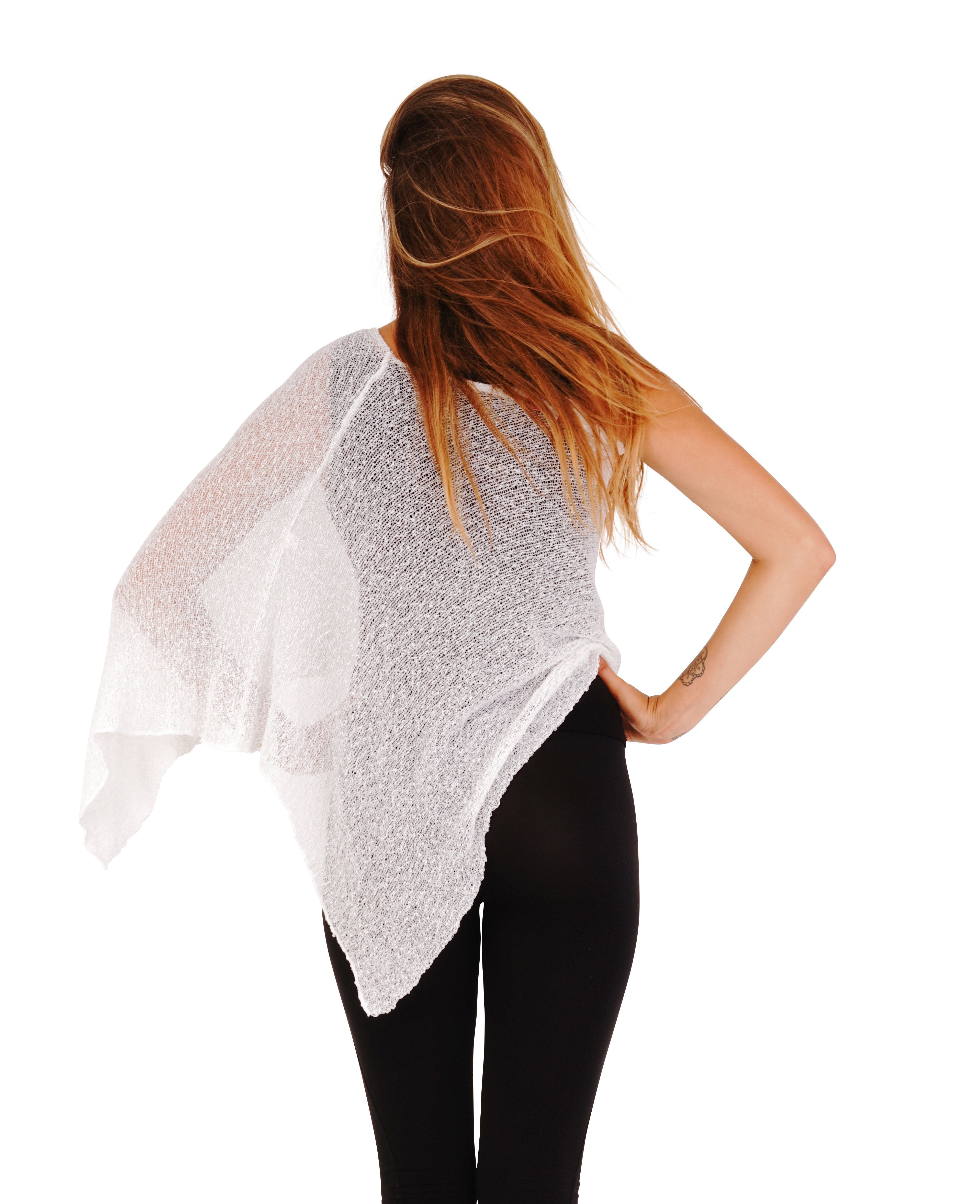 BrisenPoncho | Luftiger Strick-Poncho für den Sommer