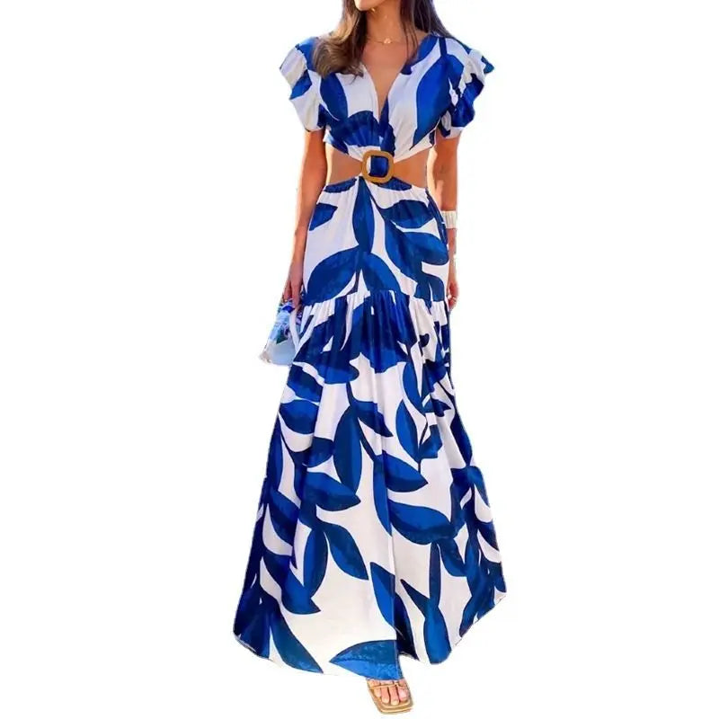 FloralAllure | Langes Blumenkleid