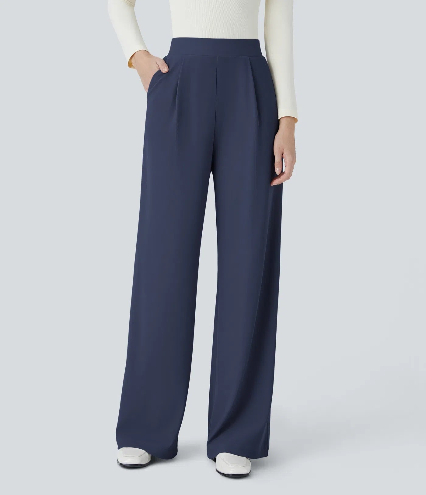 FitSkulpt | High-Waist Work-Hosen mit Seitentaschen