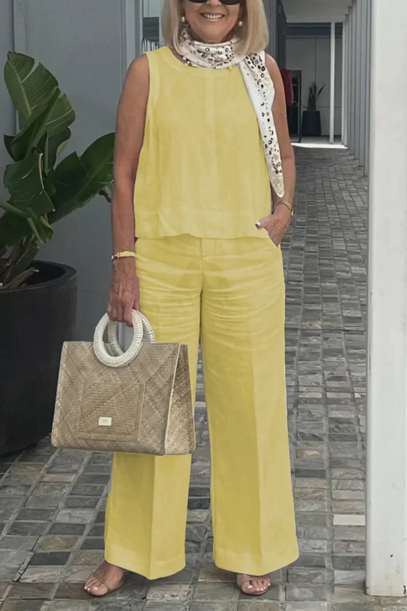 ClassicLinen | Leinenanzug ärmellos
