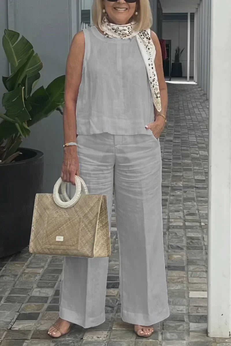 ClassicLinen | Leinenanzug ärmellos