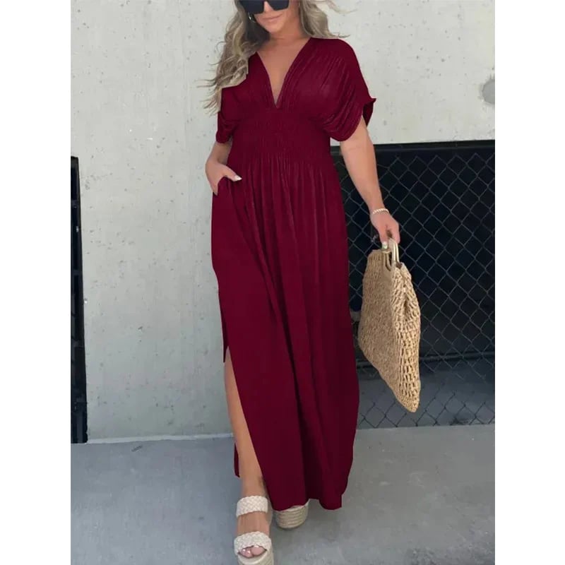 LuxeBreeze | Geschlitztes Maxikleid