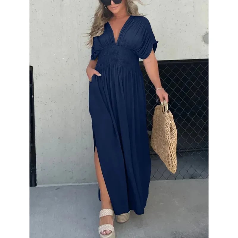 LuxeBreeze | Geschlitztes Maxikleid