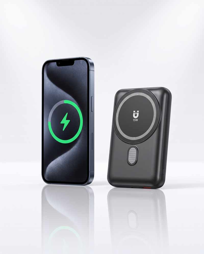Borket MagCharge 10.000 mAh MagSafe Powerbank – Studioaufnahme