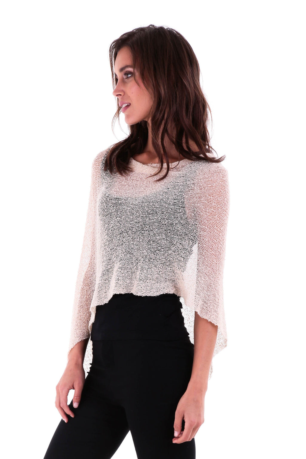 BrisenPoncho | Luftiger Strick-Poncho für den Sommer