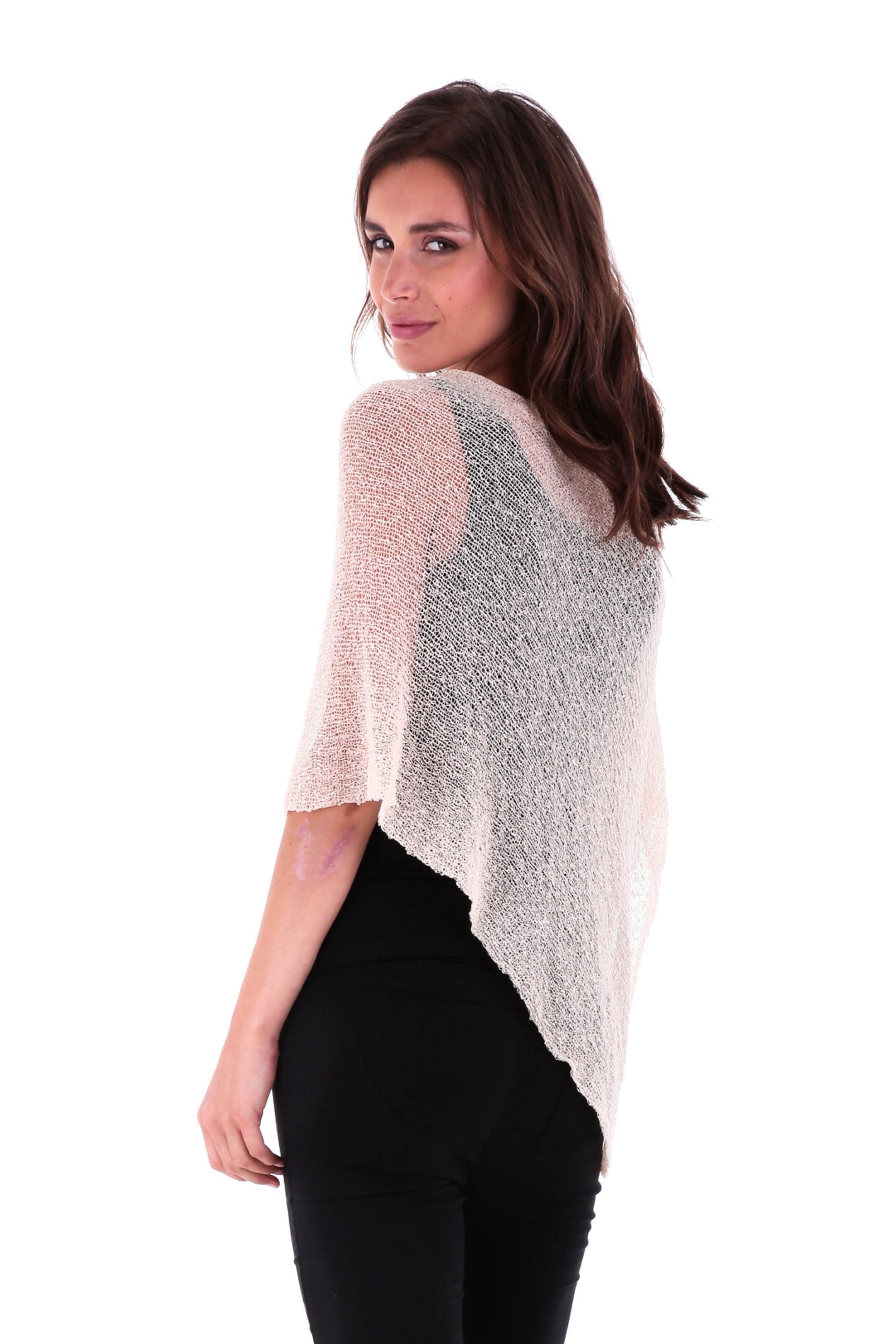 BrisenPoncho | Luftiger Strick-Poncho für den Sommer
