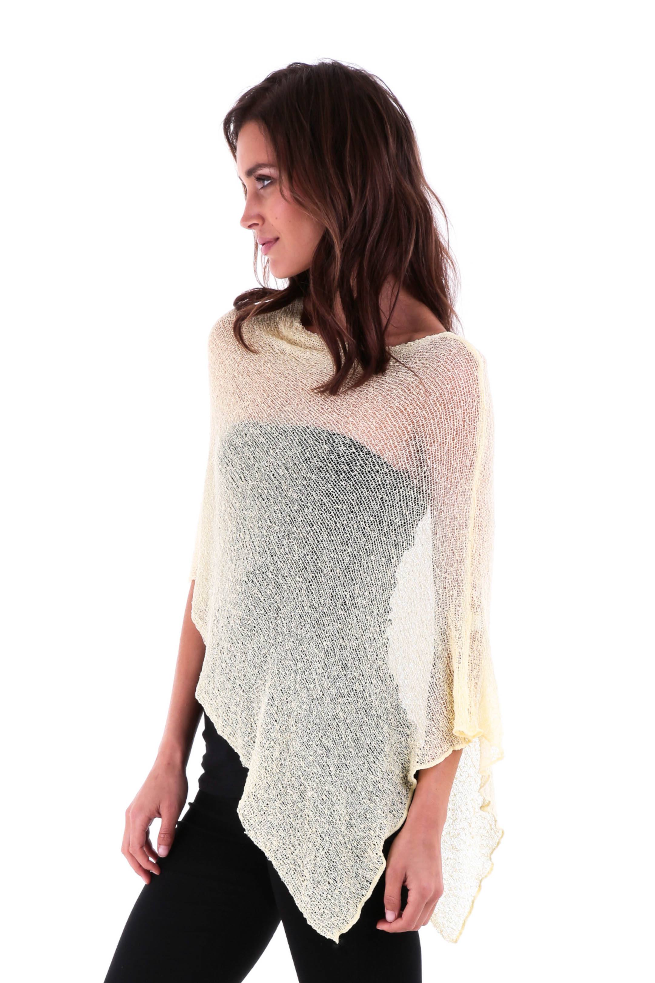 BrisenPoncho | Luftiger Strick-Poncho für den Sommer