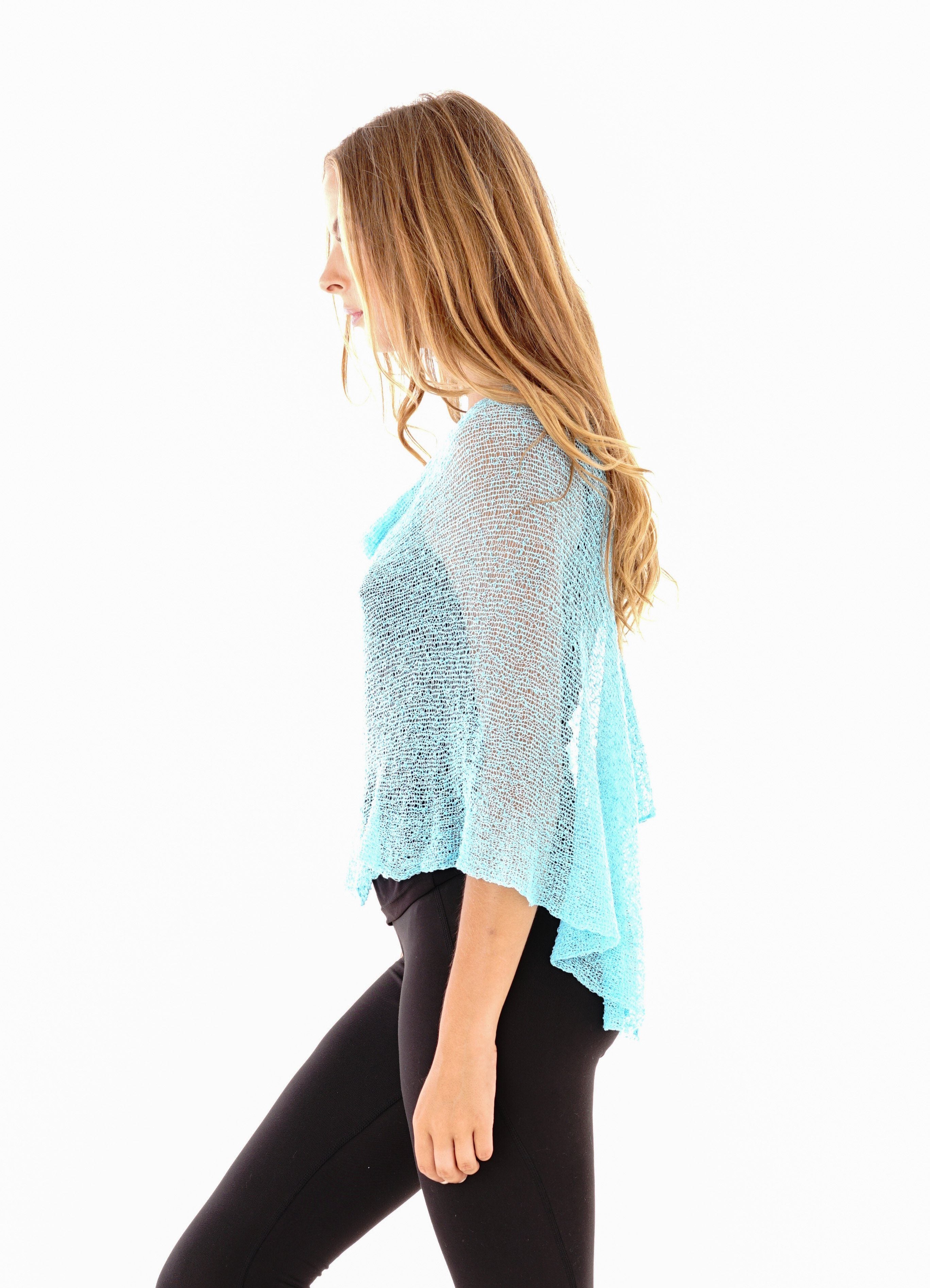 BrisenPoncho | Luftiger Strick-Poncho für den Sommer