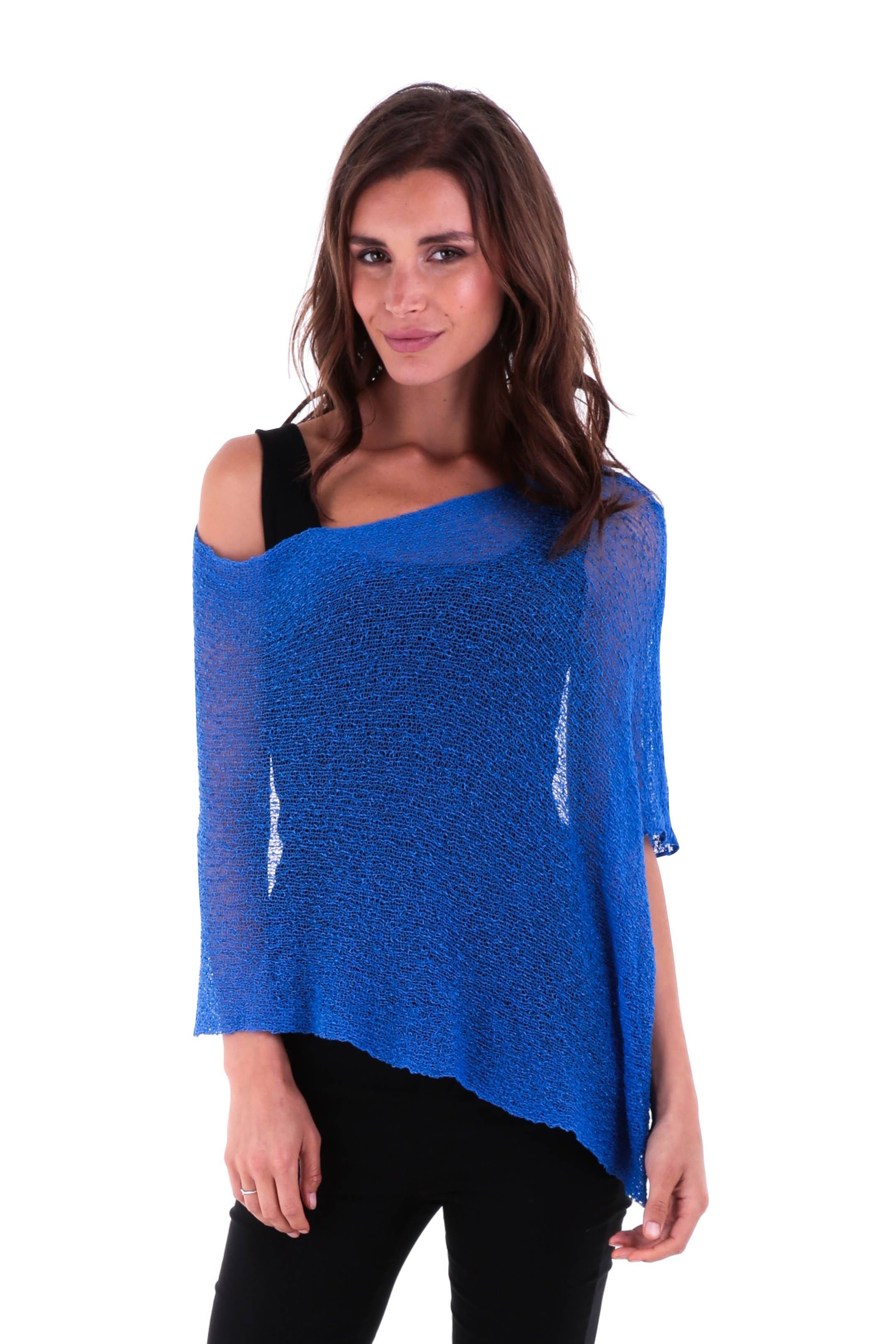 BrisenPoncho | Luftiger Strick-Poncho für den Sommer