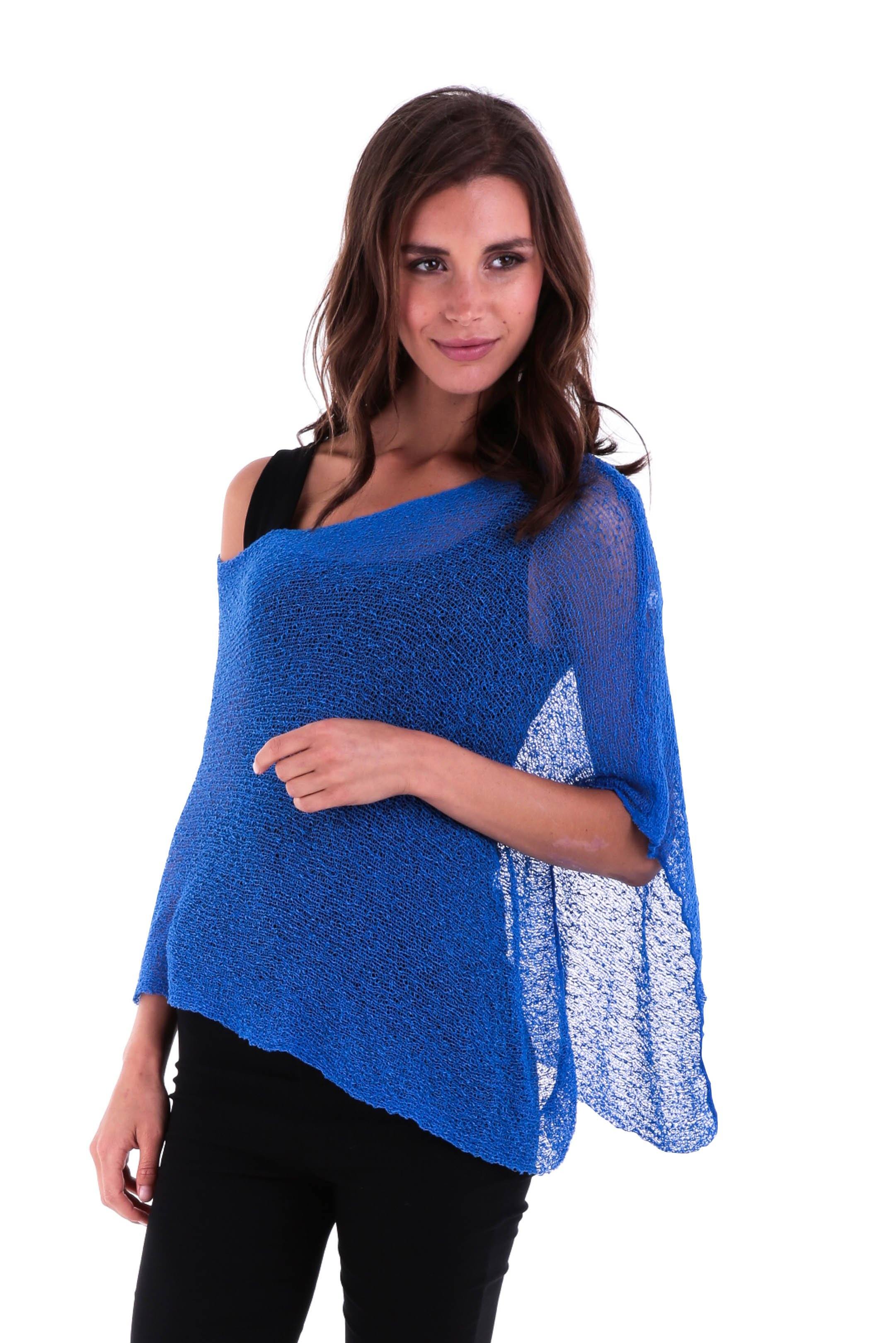 BrisenPoncho | Luftiger Strick-Poncho für den Sommer