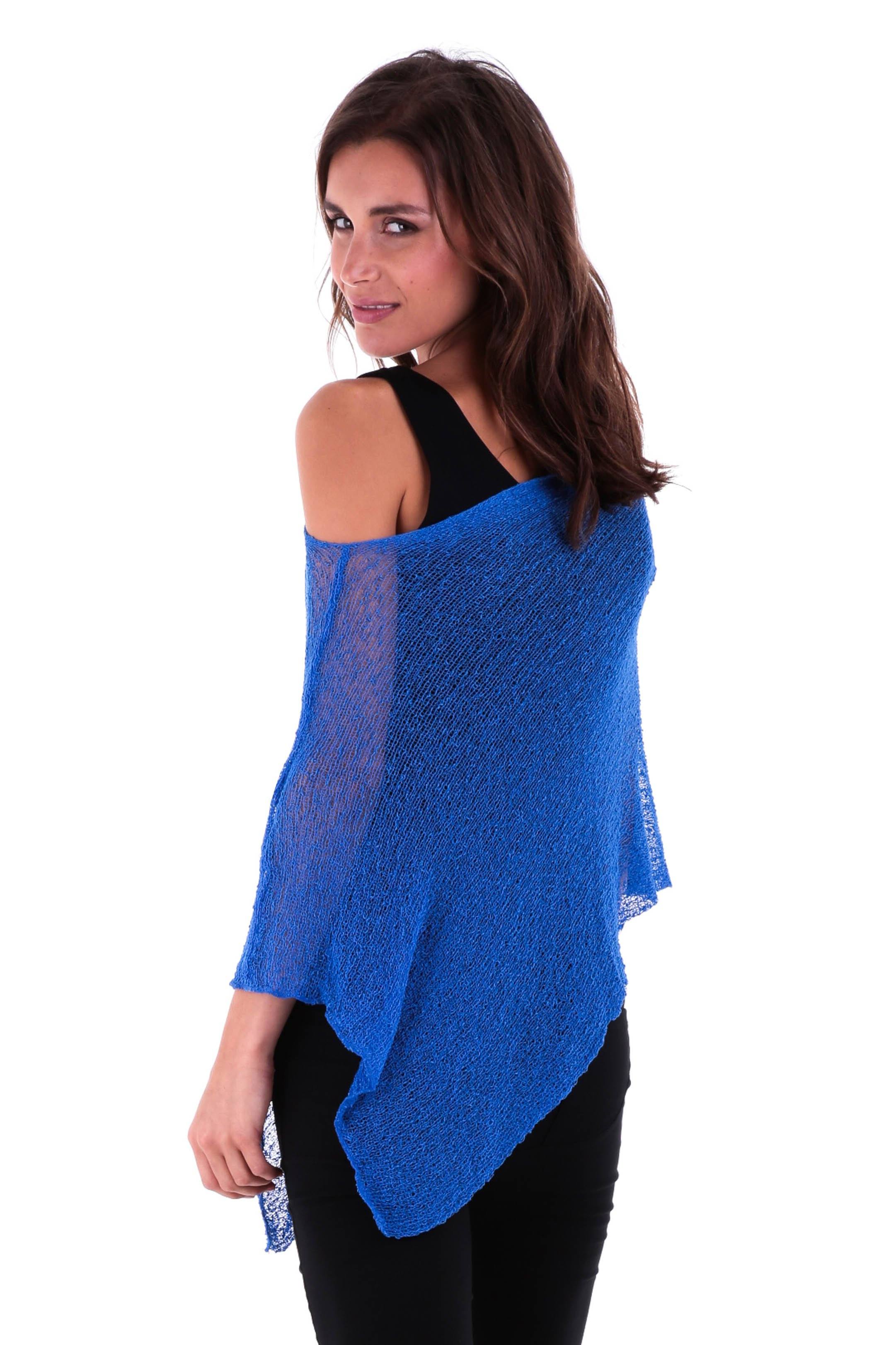 BrisenPoncho | Luftiger Strick-Poncho für den Sommer