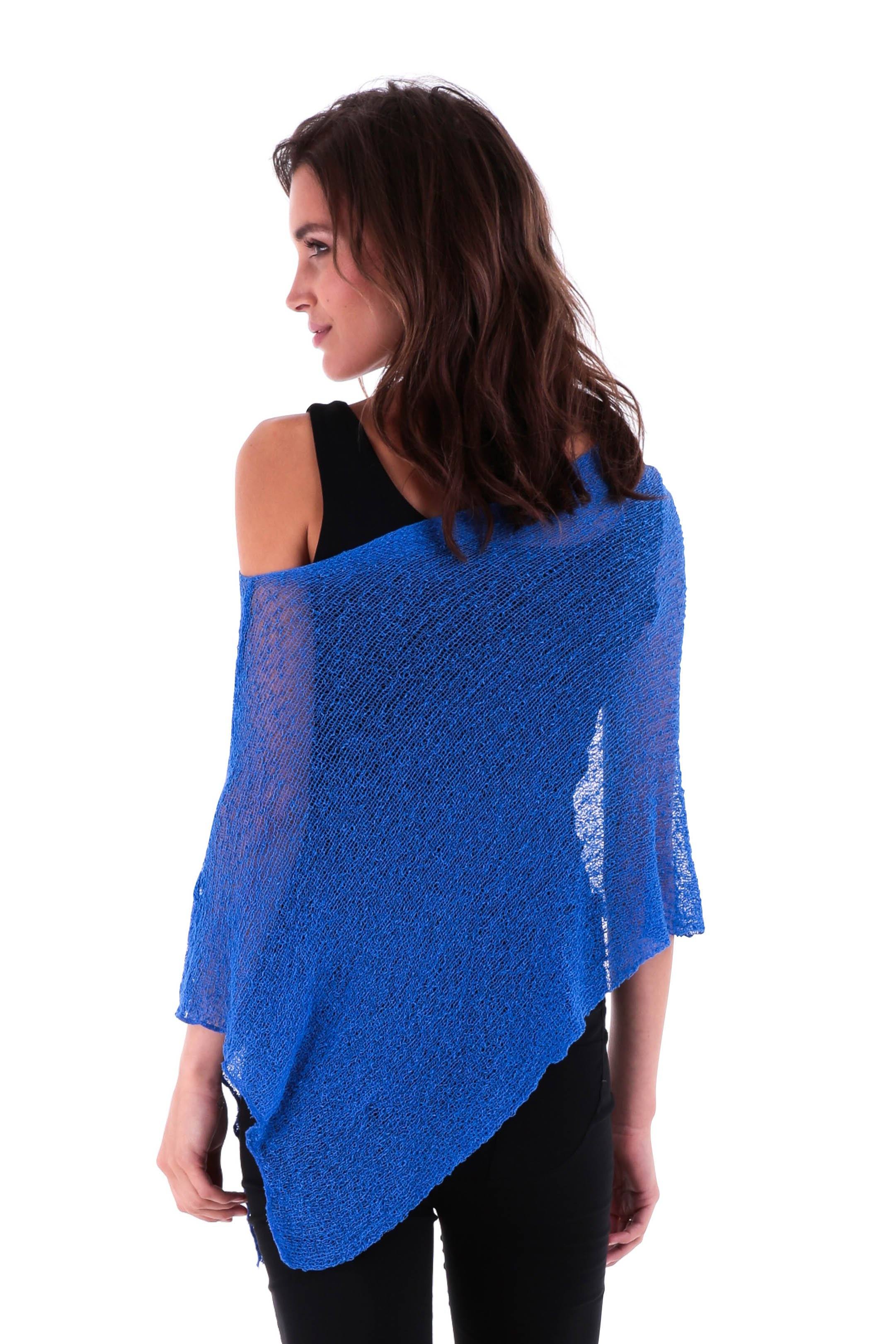 BrisenPoncho | Luftiger Strick-Poncho für den Sommer