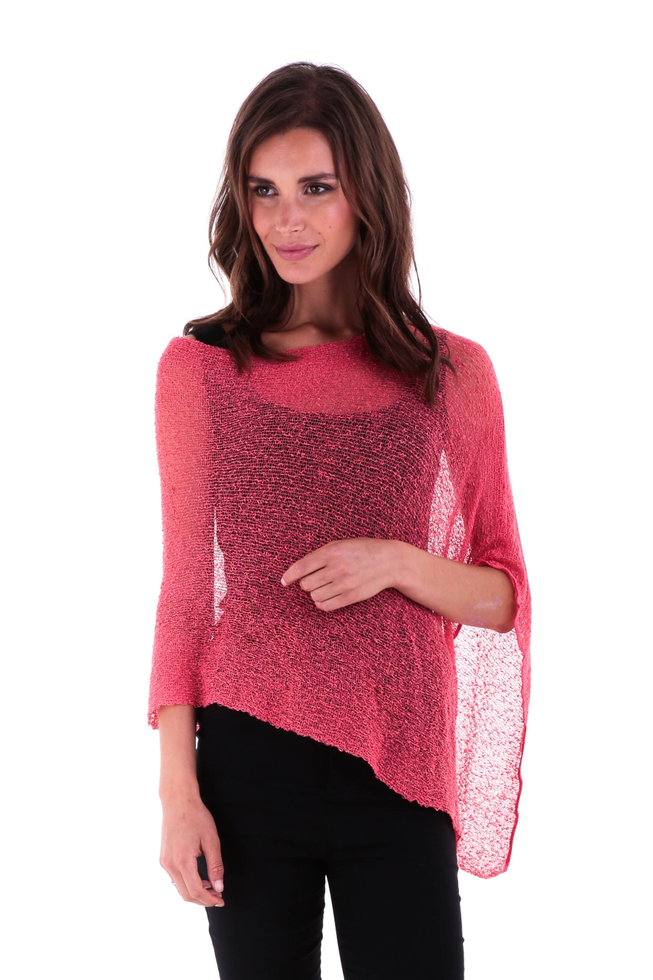 BrisenPoncho | Luftiger Strick-Poncho für den Sommer