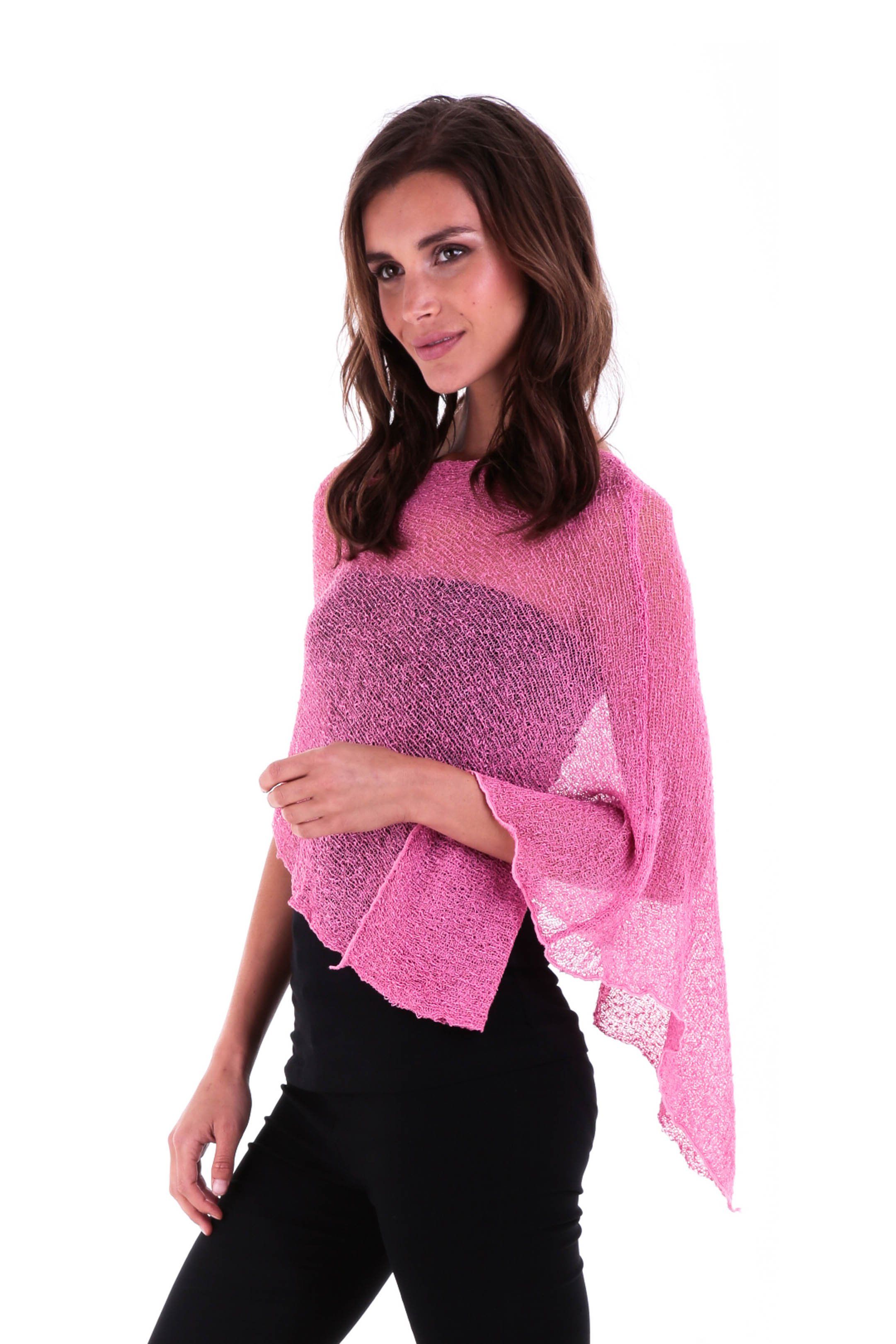 BrisenPoncho | Luftiger Strick-Poncho für den Sommer