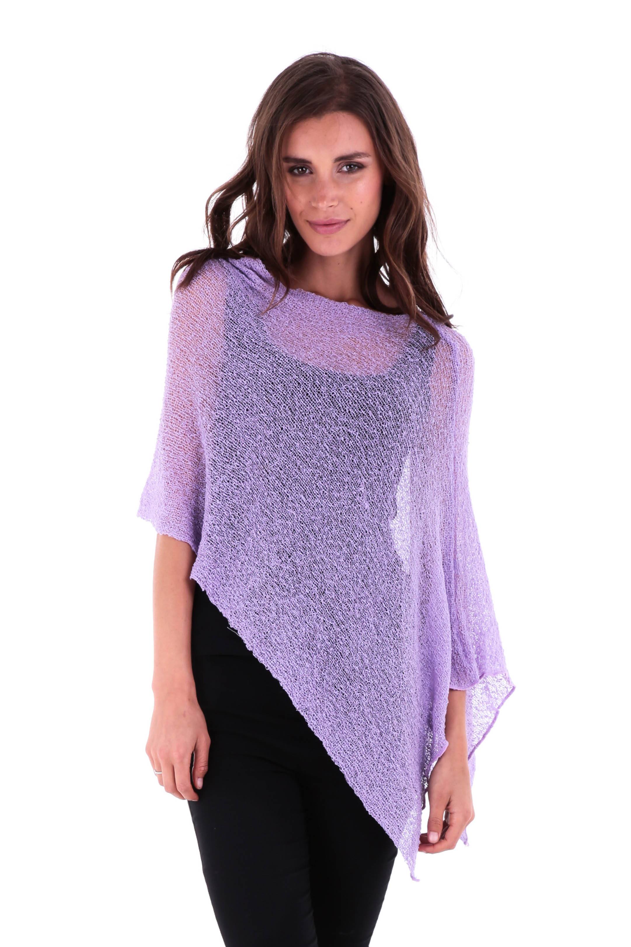 BrisenPoncho | Luftiger Strick-Poncho für den Sommer
