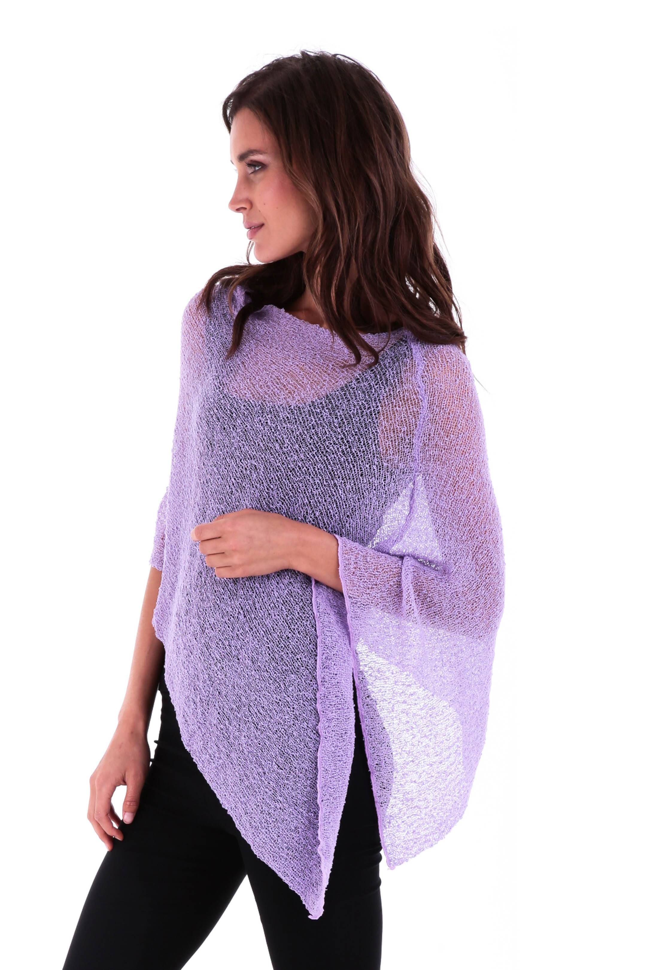 BrisenPoncho | Luftiger Strick-Poncho für den Sommer