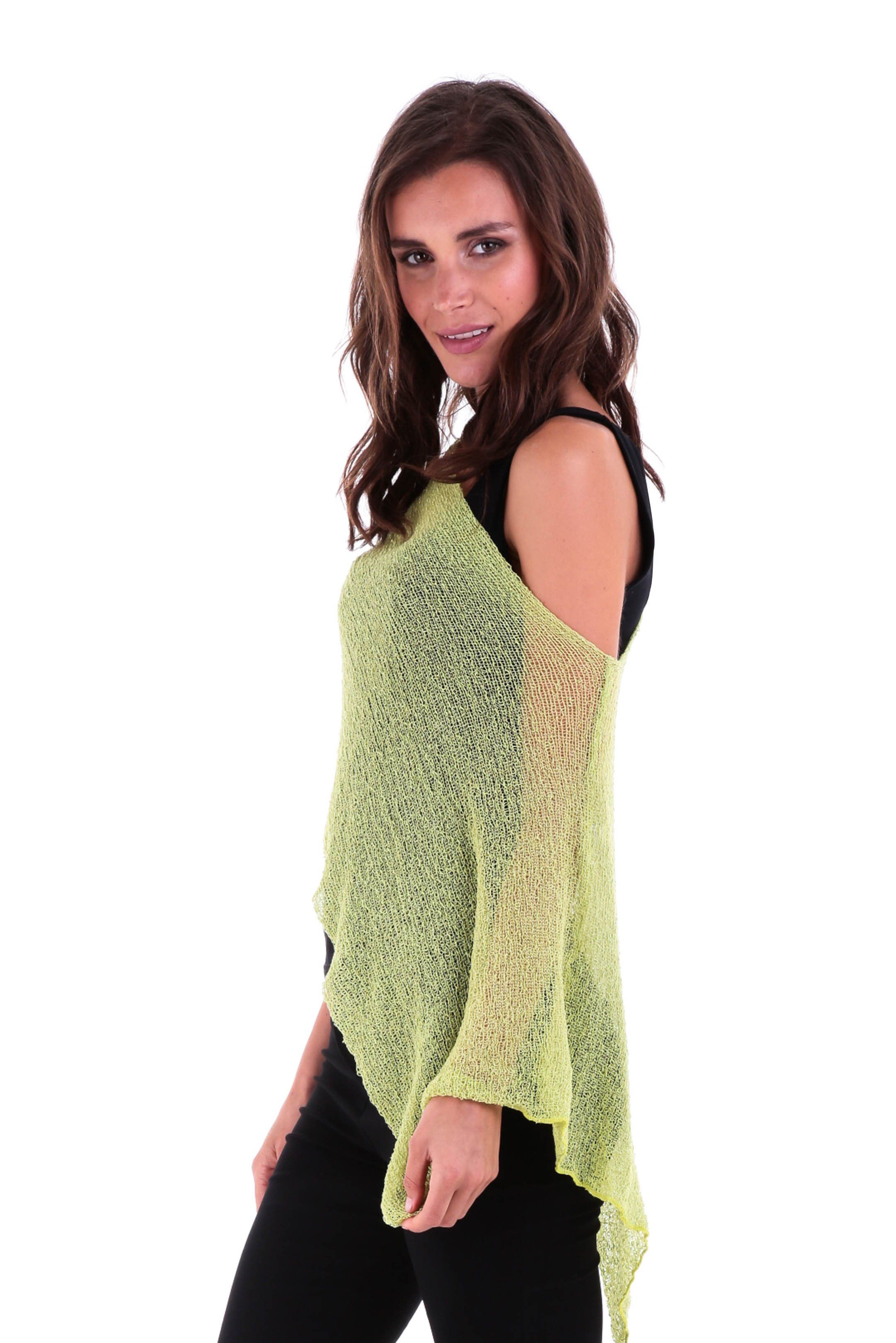 BrisenPoncho | Luftiger Strick-Poncho für den Sommer